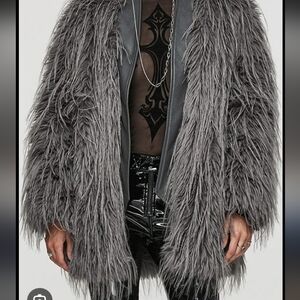 New York & Company Charcoal Teddy Jacket